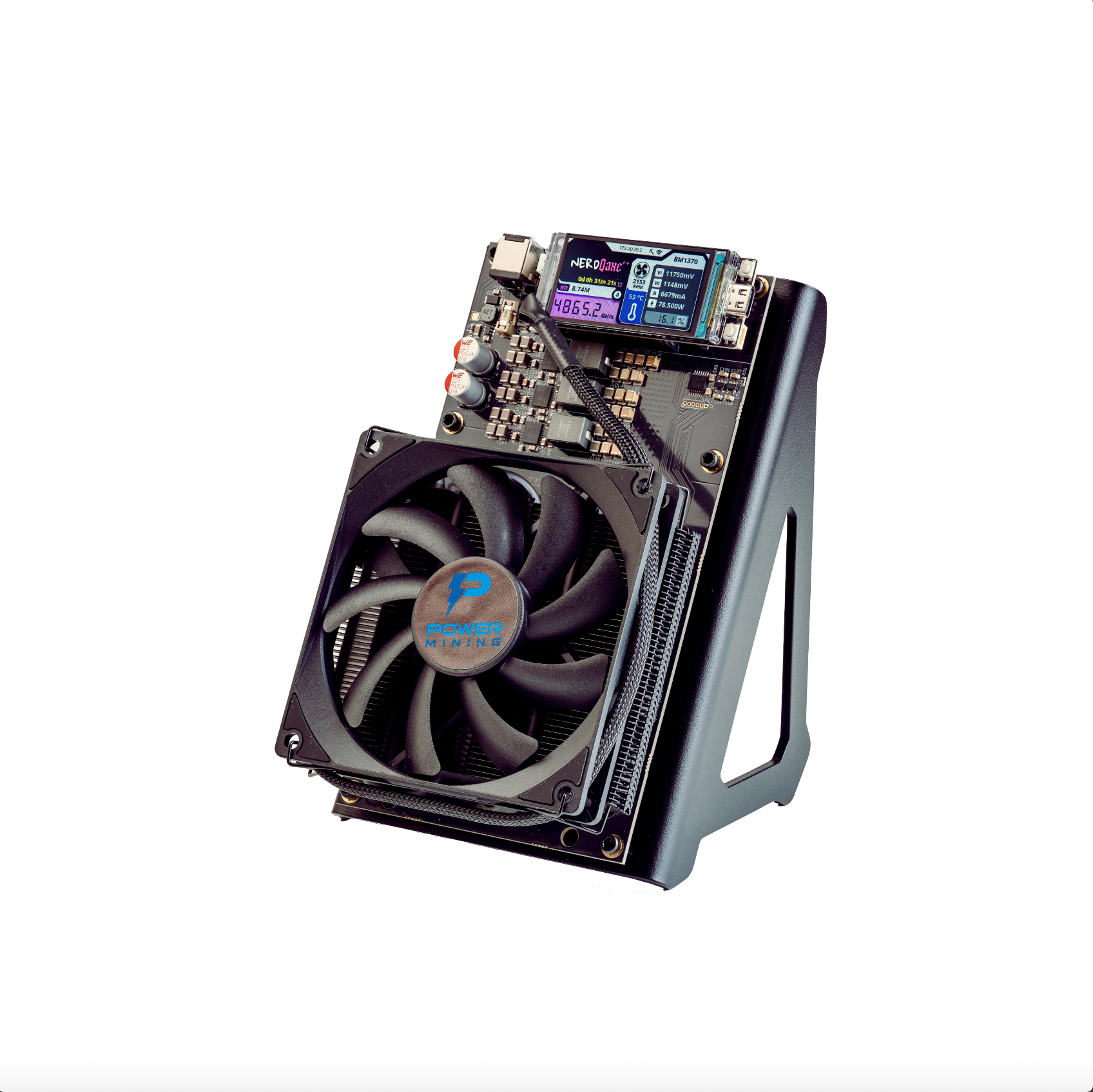 Wi-Fi ASIC Miner NerdQaxe++ Silent Bitcoin Miner - For Home Use, Low Noise  & Energy Efficient Crypto Miner